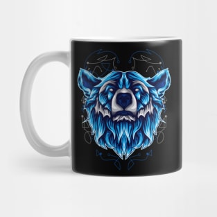 bear head illustration Mug